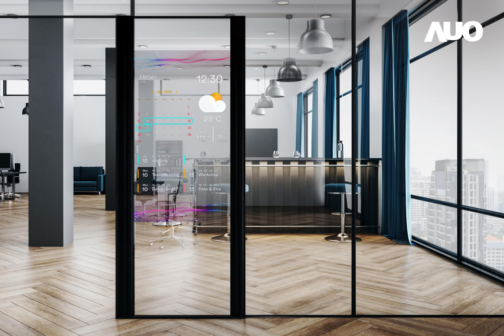 60吋Micro LED透明窗屏显示器，可依需求调整并延伸应用于不同场域，包括汽车侧窗或家庭玄关、智慧橱窗、商业展示等面向，提供丰富的信息娱乐内容