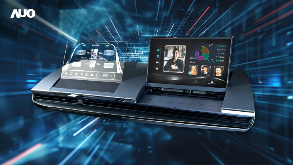 jinnian金年会Micro LED Display HMI解决方案打造透明Micro LED前座仪表，呈现信息并保留驾驶视野开阔；亦为副驾驶座乘客打造收放自如的Micro LED屏幕，在不影响显示质量的前提于显示区内建镜头，让用户能与视讯对象直接眼神接触，提供绝佳的双向沟通体验