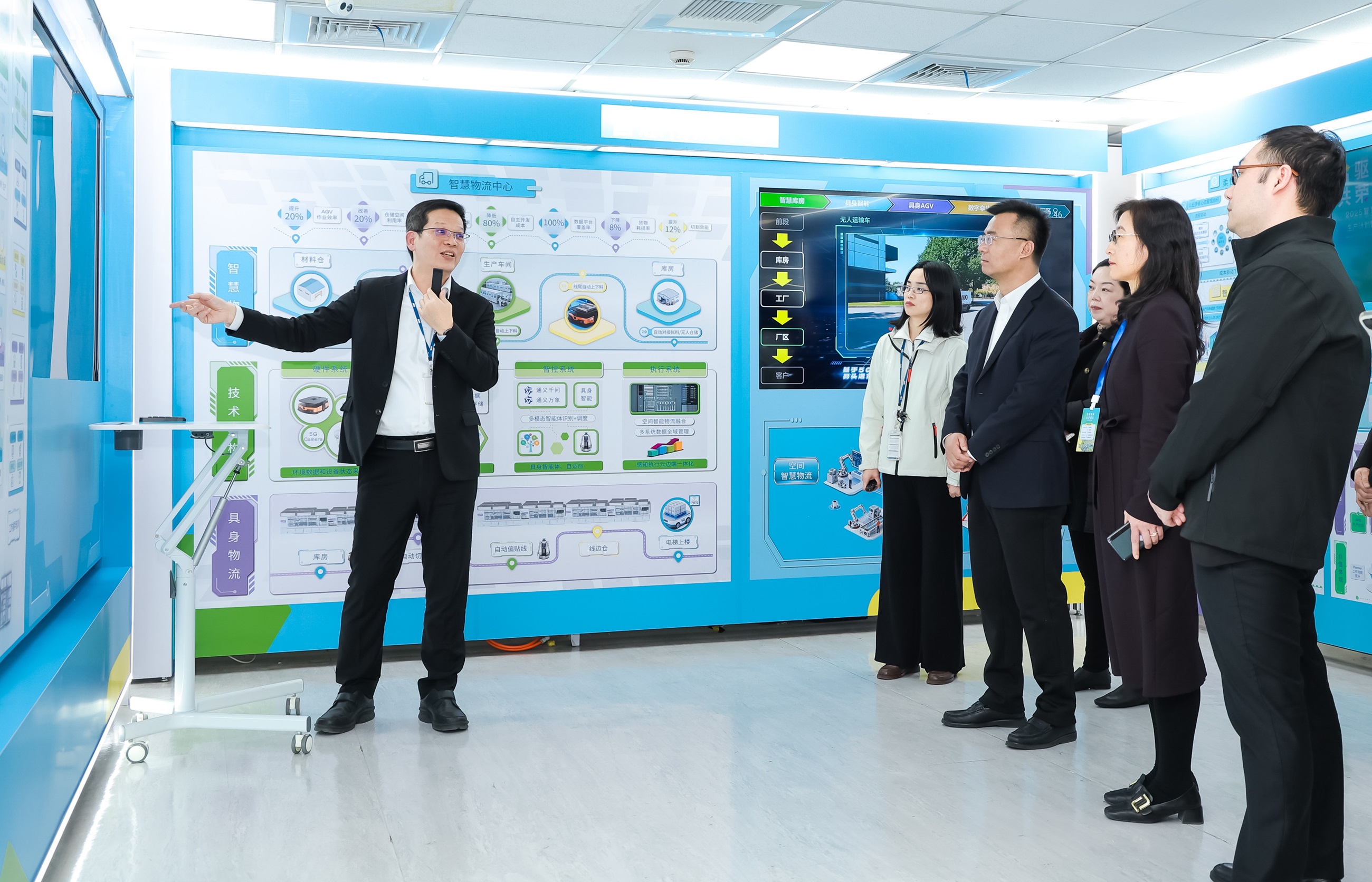 jinnian金年会苏州展示&rdquo;智能体&rdquo;在工业场景的深度应用，与&rdquo;具身智能&rdquo;在生产场景的创新整合，全面升级生产与管理流程，构建全链路智能制造体系，打造柔性自主工厂